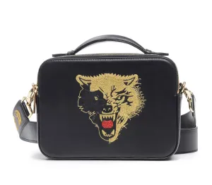 LTD.EDITION WOLF EMBROIDERED CROSSBODY BAG