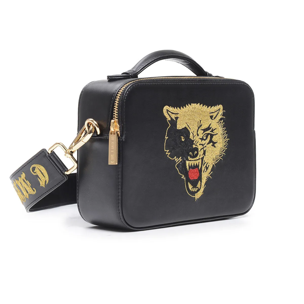 LTD.EDITION WOLF EMBROIDERED CROSSBODY BAG