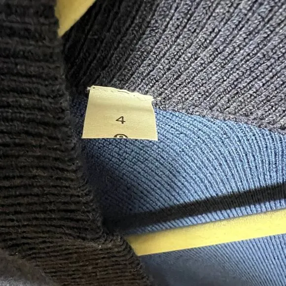 Lululemon Reverse Me Wrap Open Cardigan Sweater Merino Wool Blue Women Size 4