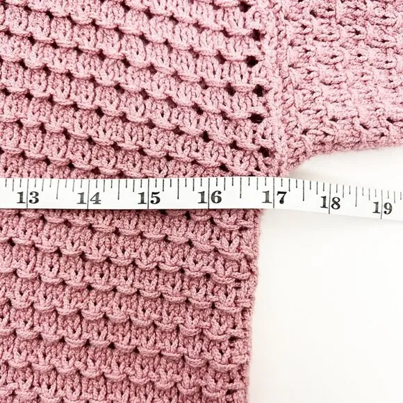 Madewell Open-Stitch Austen Pullover Sweater. Mauve. Size XS