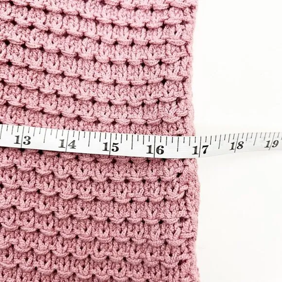 Madewell Open-Stitch Austen Pullover Sweater. Mauve. Size XS