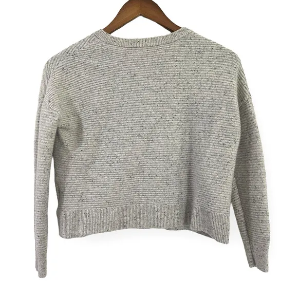 Madewell (Re)sponsible Cashmere Deville Cropped Cardigan Sweater XS Donegal Ash