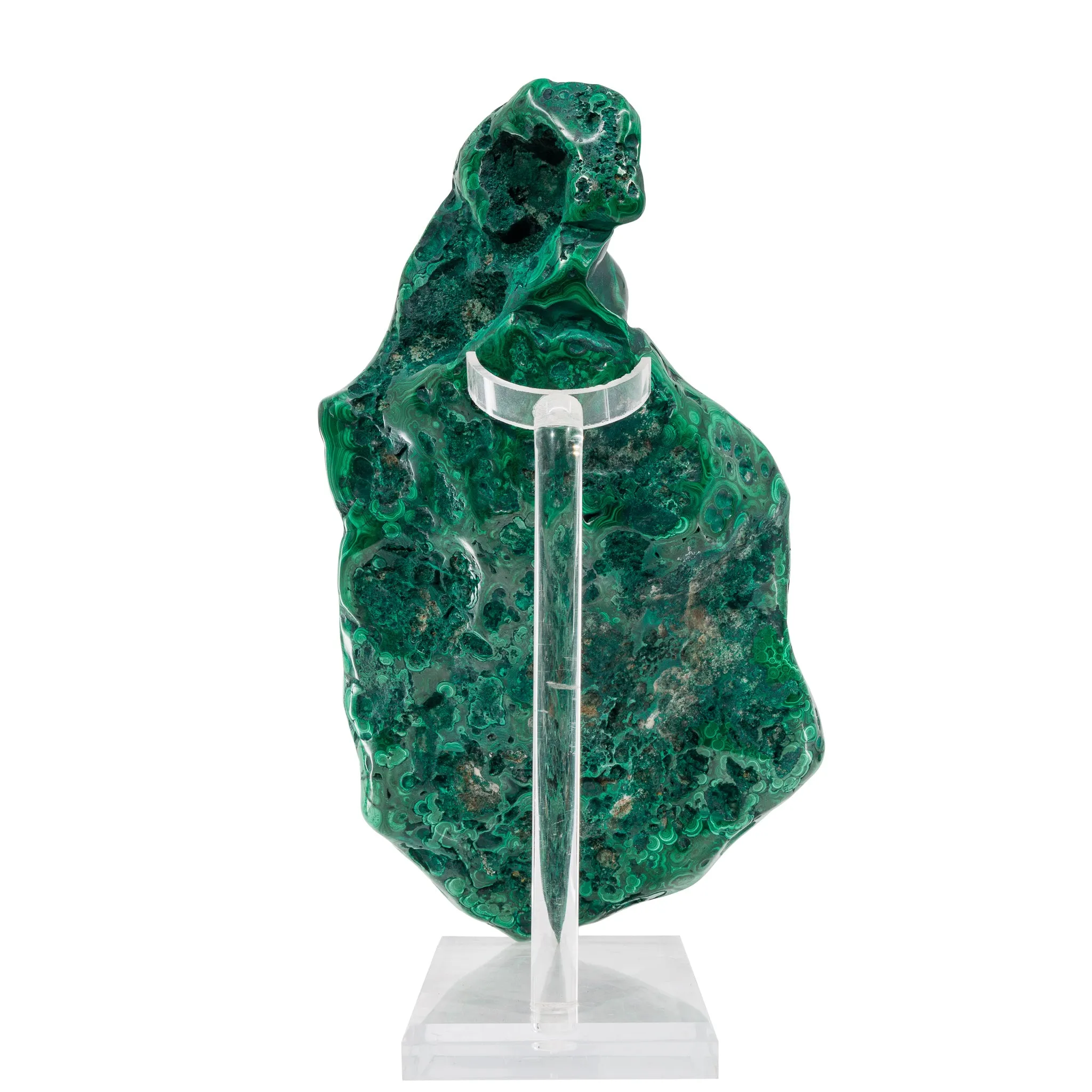 Malachite 14.8 Inch 16.2lb Polished Free Form Crystal - Congo