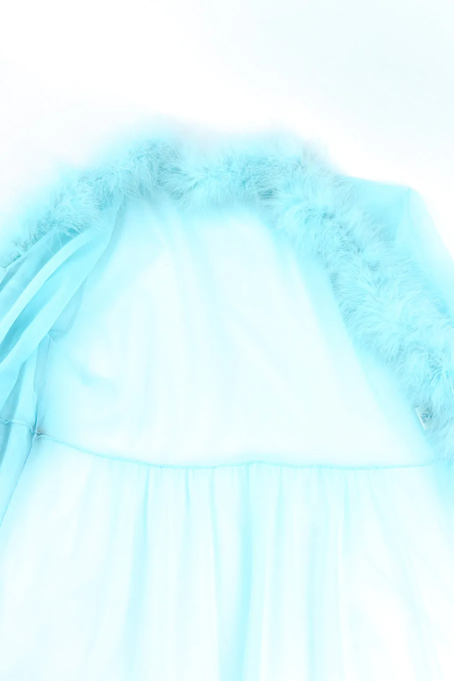 Marabou Trim Robe & Chemise Set