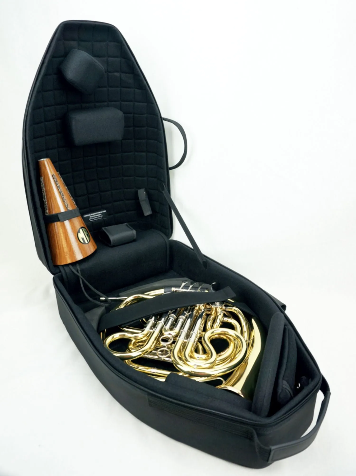 Marcus Bonna French Horn Case- 5XL- Black Nylon w/ Red Trim