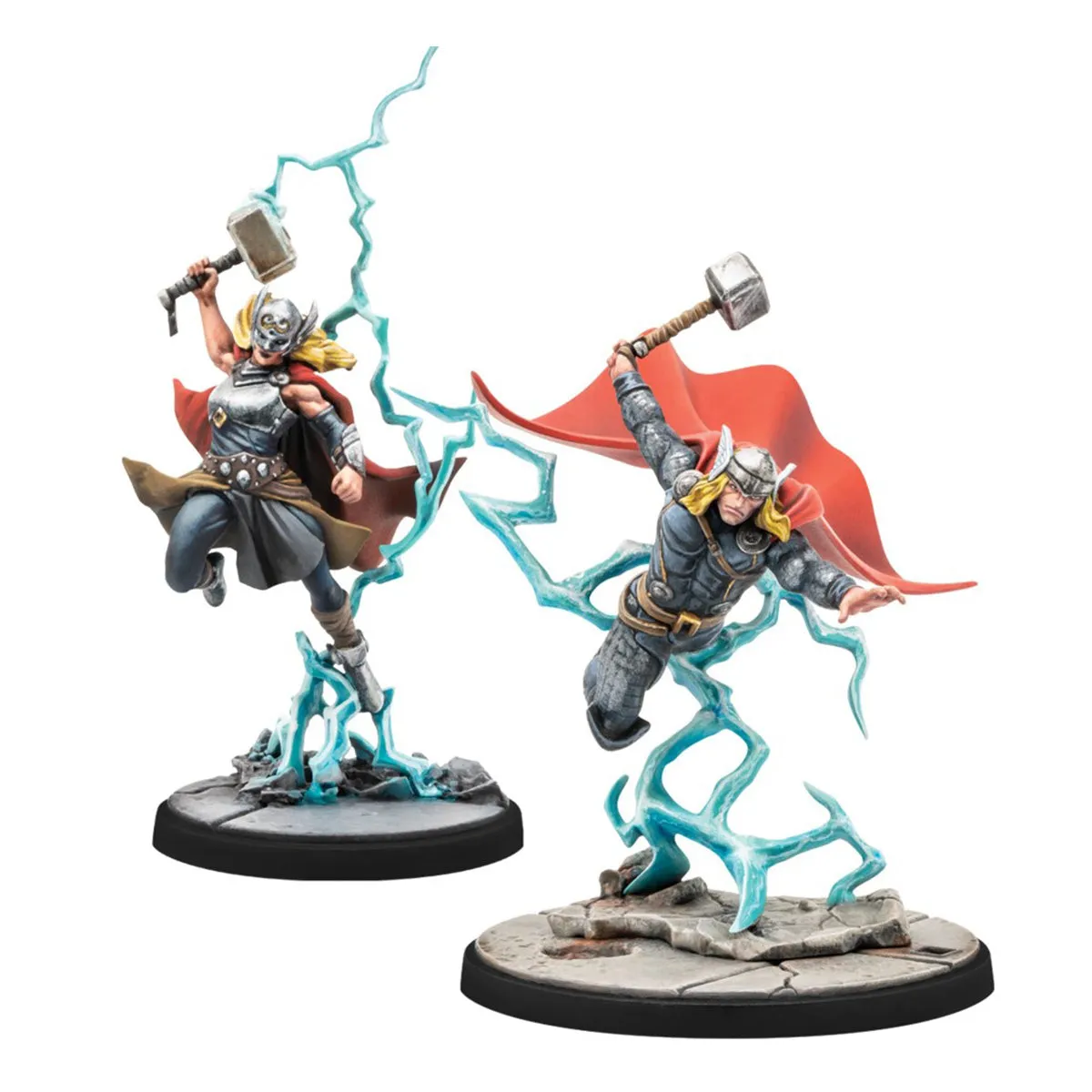 Marvel Crisis Protocol Miniatures Game Mighty Thor, Lady Sif, Classic Thor, & Classic Loki