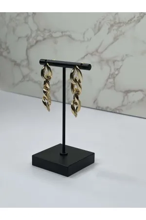 Medium Gold Chain Link Earrings