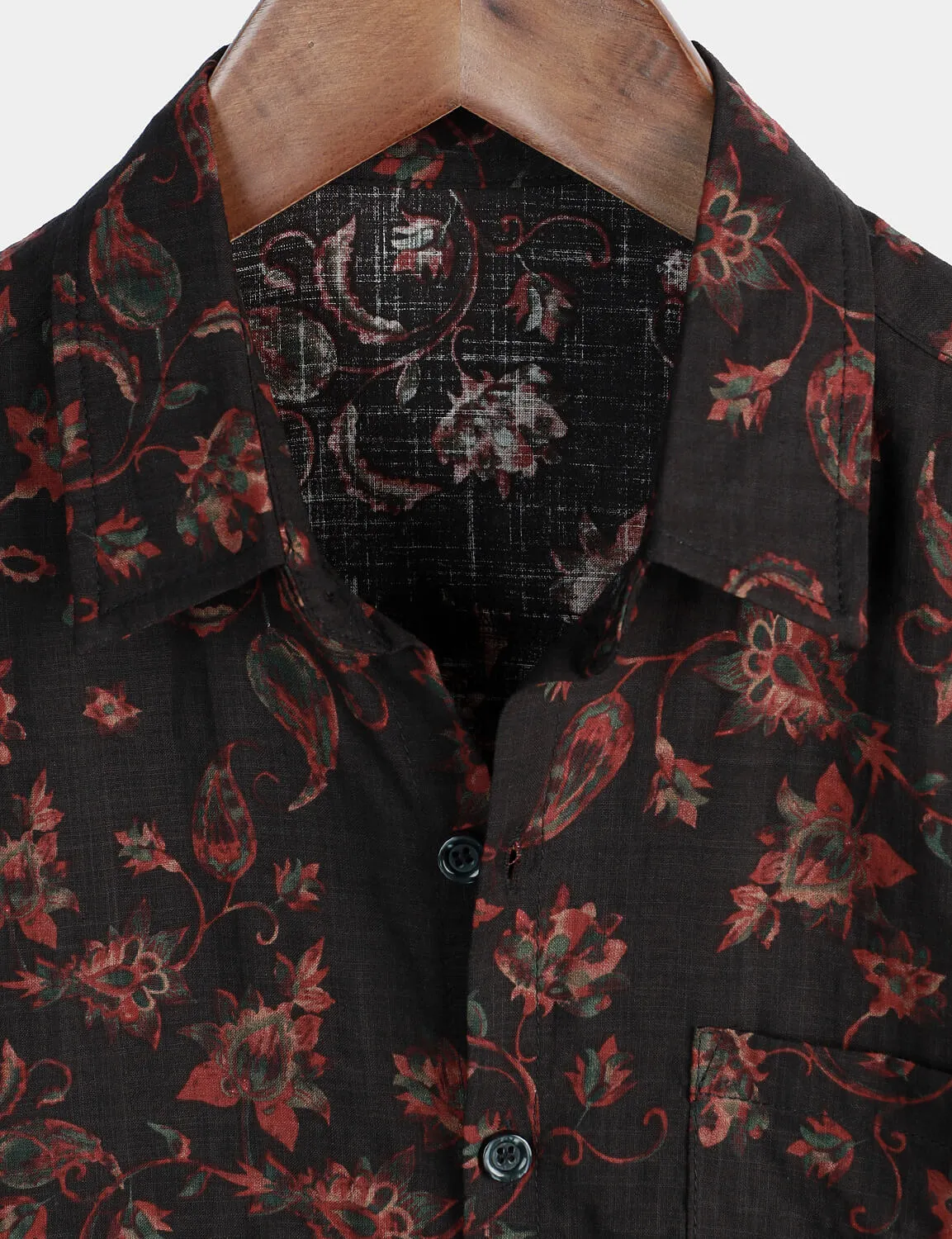 Men's Cotton Vintage Beach Button Up Summer Shirt