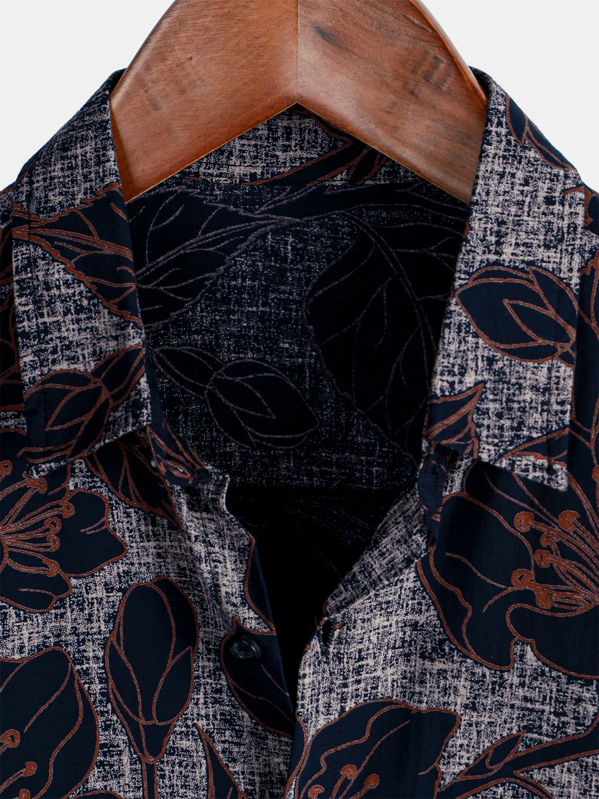 Men's Floral Holiday Casual Short Sleeve Summer Vintage Button Up Shirt