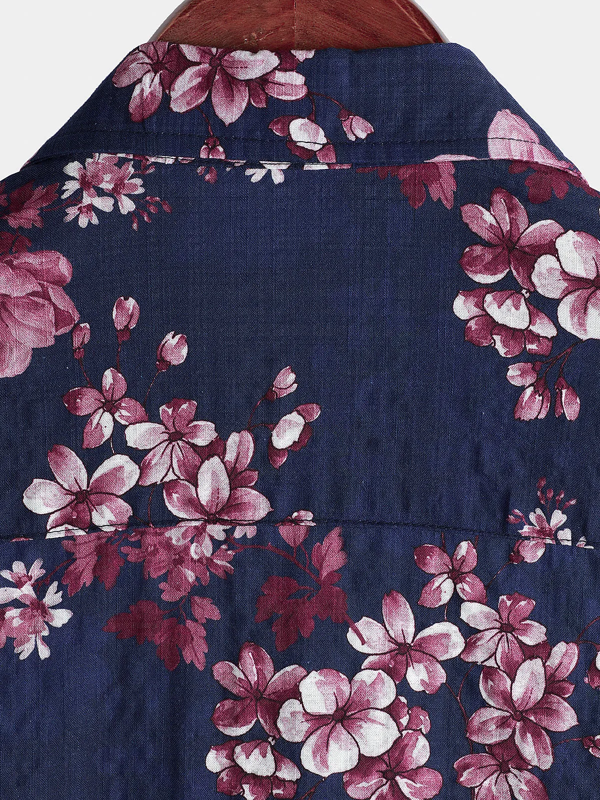 Men's Floral Short Sleeve Casual Cotton Beach Shirt