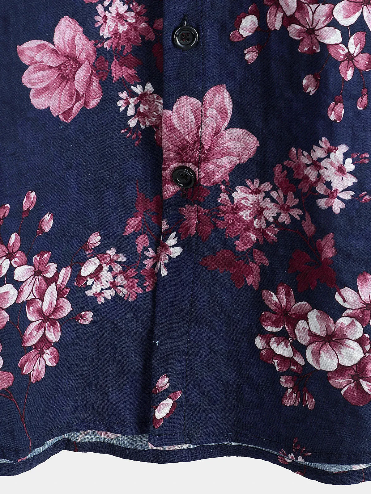 Men's Floral Short Sleeve Casual Cotton Beach Shirt