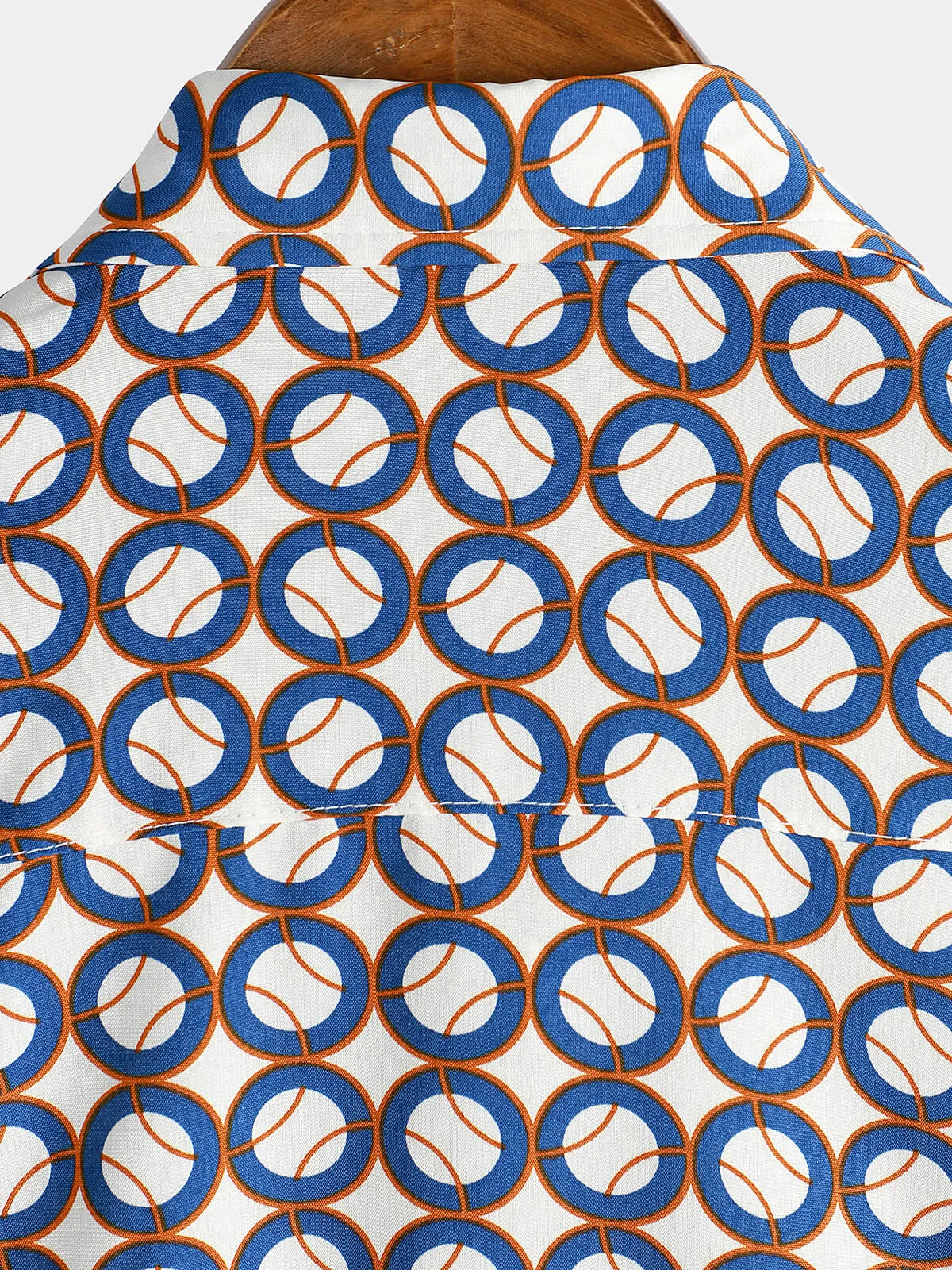 Men's Geometric Vintage Holiday Summer Short Sleeve Shirt
