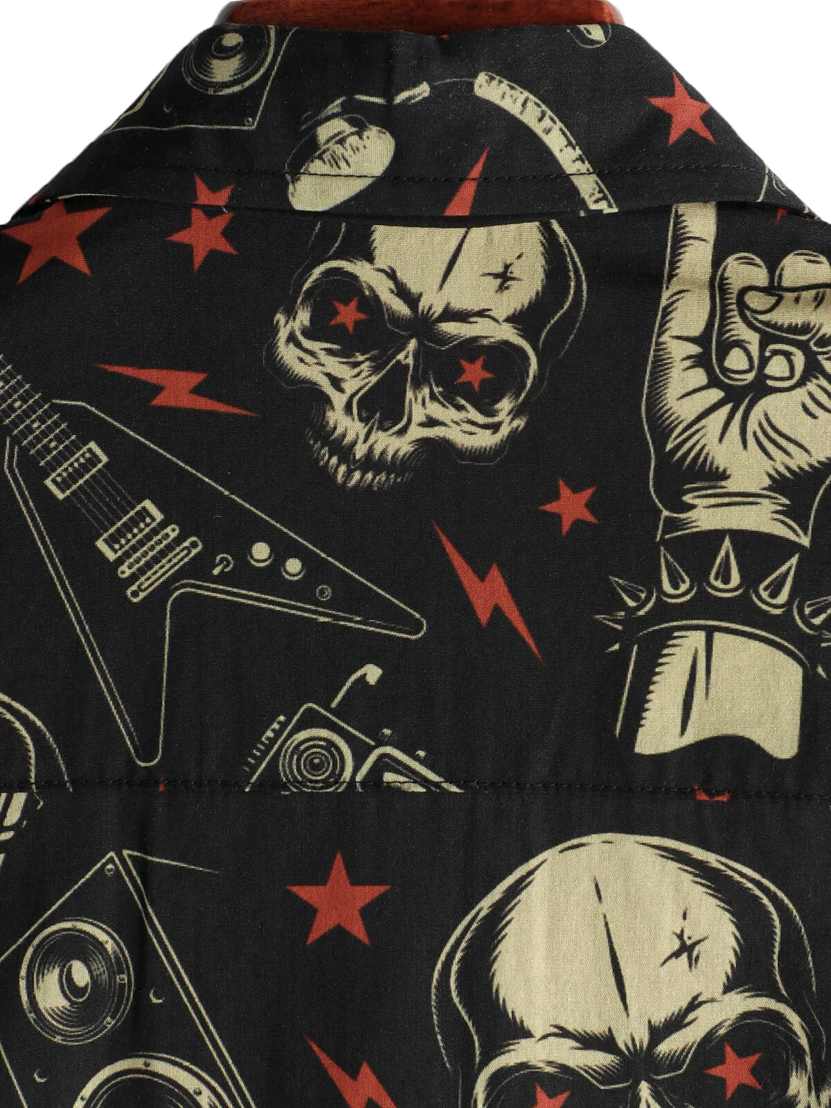 Men's Skull Music Punk Rock and Roll Cool Funny Hawaiian Shirt
