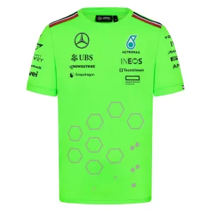 Mercedes AMG Petronas F1 Men's Set Up T-Shirt | Volt Green | 2024