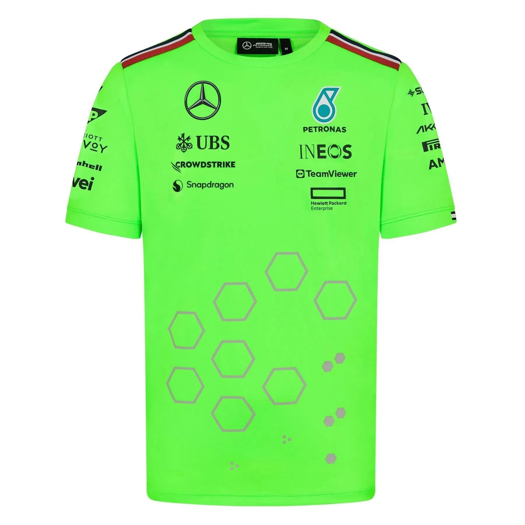 Mercedes AMG Petronas F1 Men's Set Up T-Shirt | Volt Green | 2024
