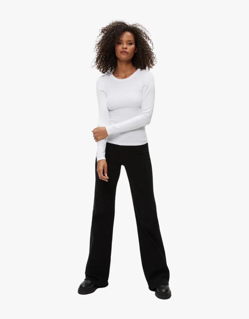 Michael Stars Zola Ribbed Tee in White