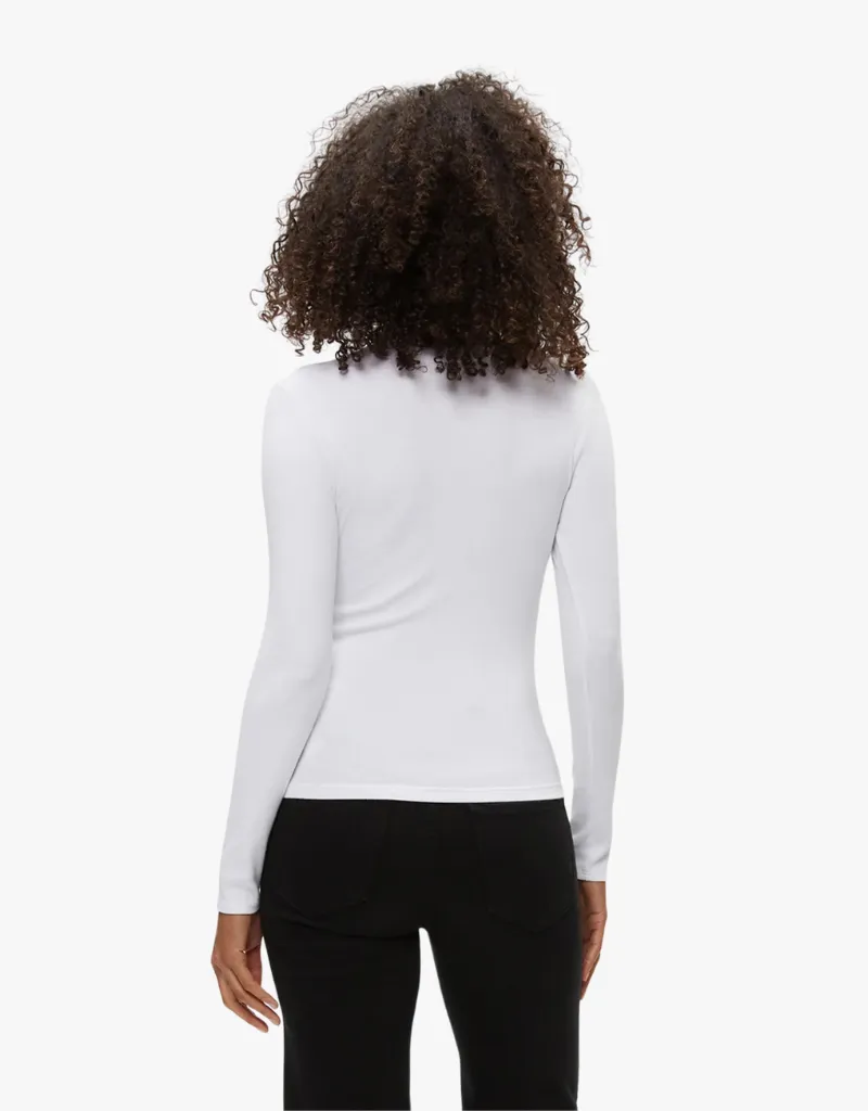 Michael Stars Zola Ribbed Tee in White