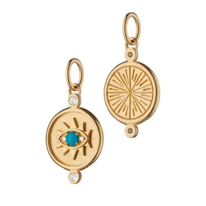 Mini “Protect” Evil Eye Diamond Charm