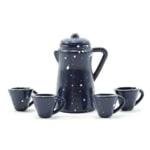 Miniature - Blue Enamelware Coffee Set 6pc
