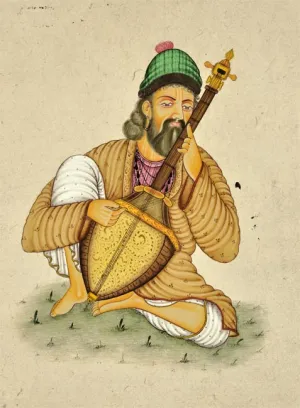 Miniature Painting 'Musician'