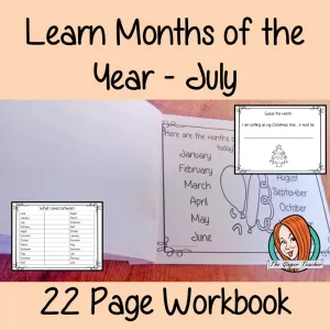 Months of the Year Pre-School Activities - July