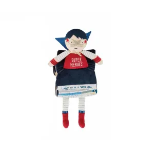 Mud Pie Plush Reading Pal - Blue Super Hero