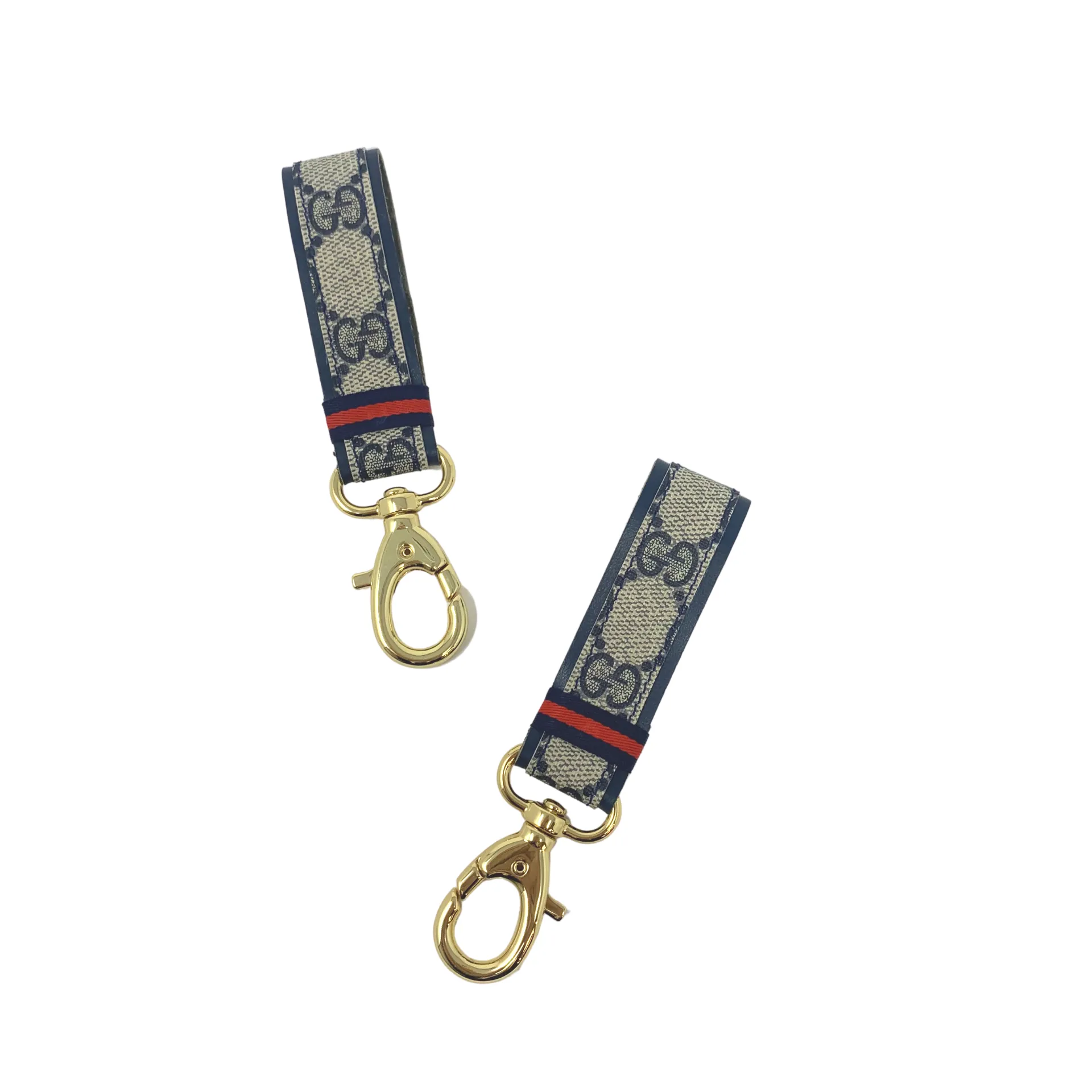 Navy Gucci Luxury Repurposed Key Fob