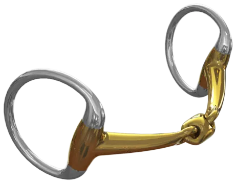 Neue Schule Trans Angled Lozenge Eggbutt Bradoon Bit 55 mm rings