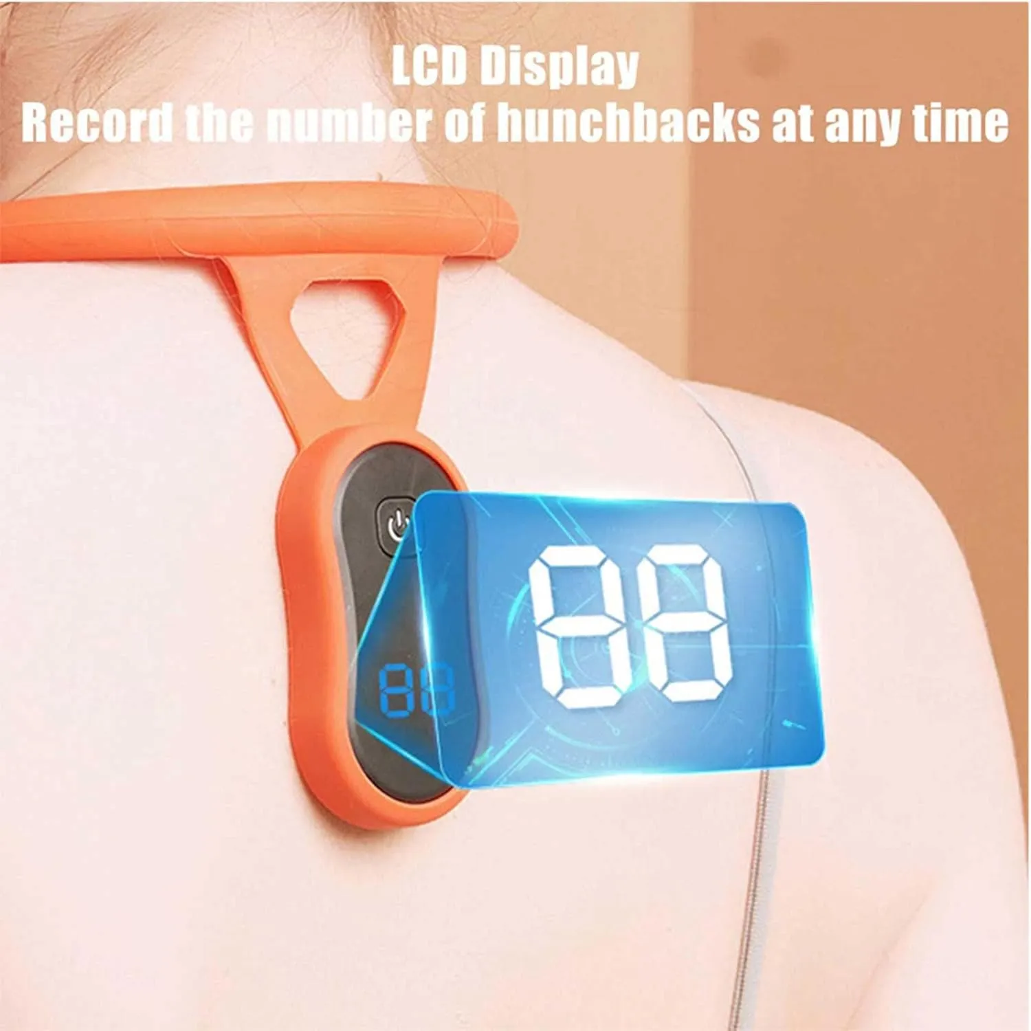 NEW Invisible Smart Posture Corrector, Intelligent Sensor Posture Improvement Invisible Smart Posture Corrector, Help You to Improve Your Posture, Orange!