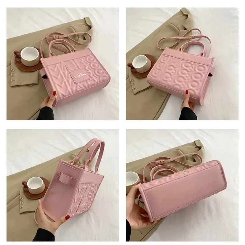 New Women's Tote Bag Women Handbags Letter Shoulder Bags Shopper Purses Female PU Crossbody Bags For Women Clutch Handbag
