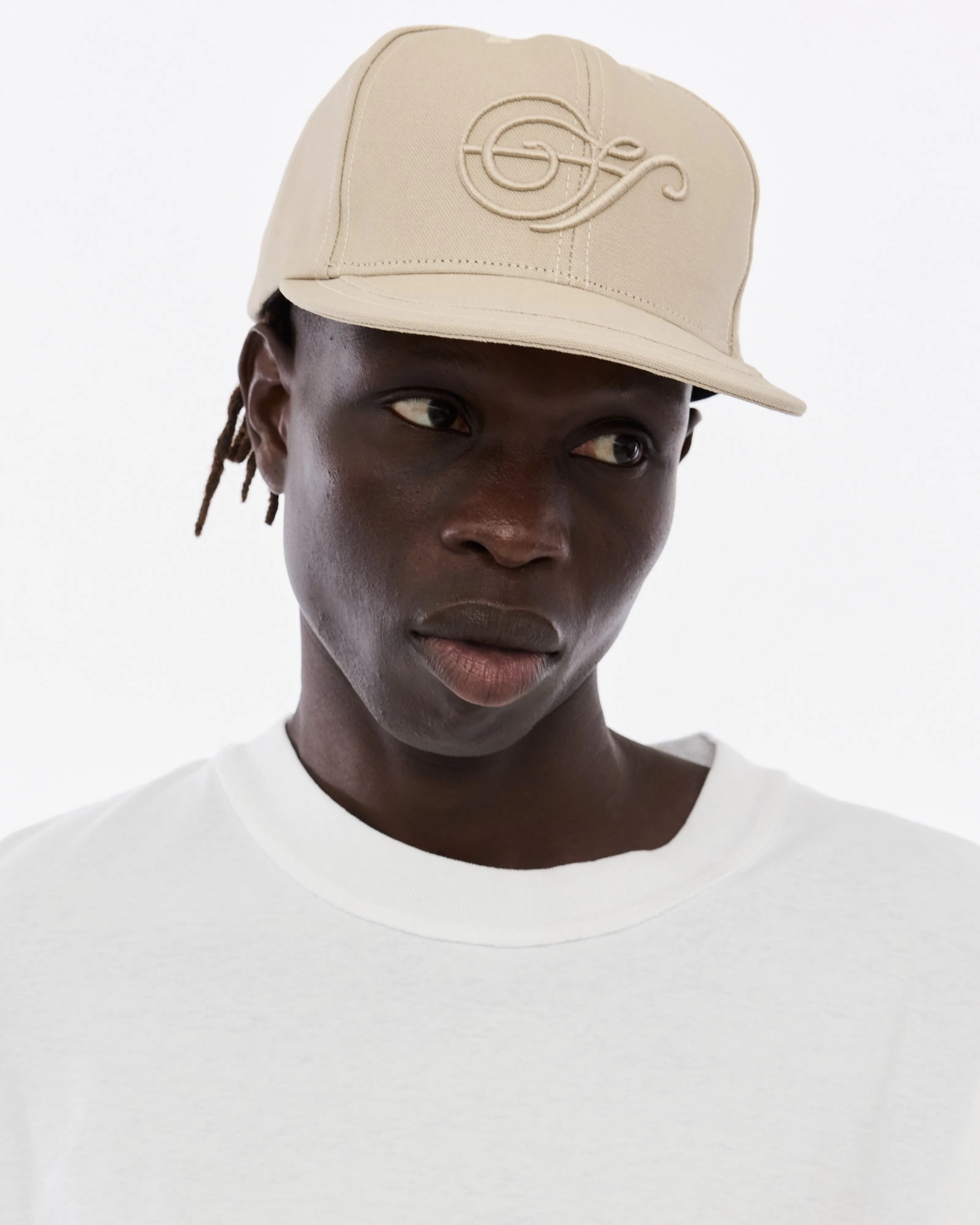 Note Logo Structured Cap, Taupe