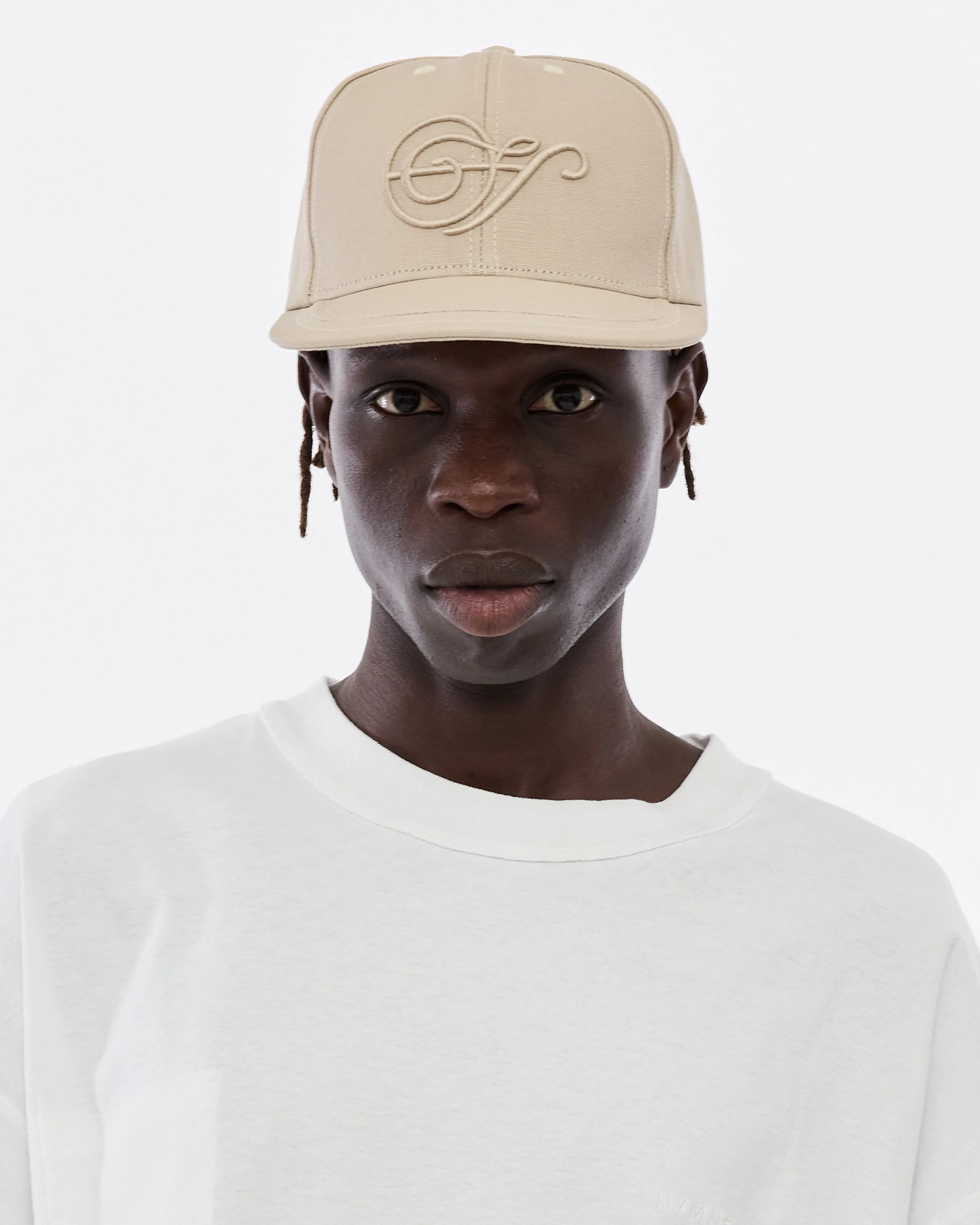 Note Logo Structured Cap, Taupe