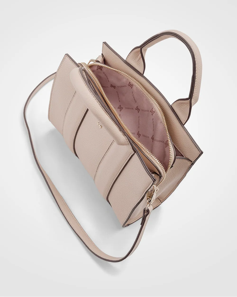 Nova Small Grab Tote With Metallic Stripe Strap
