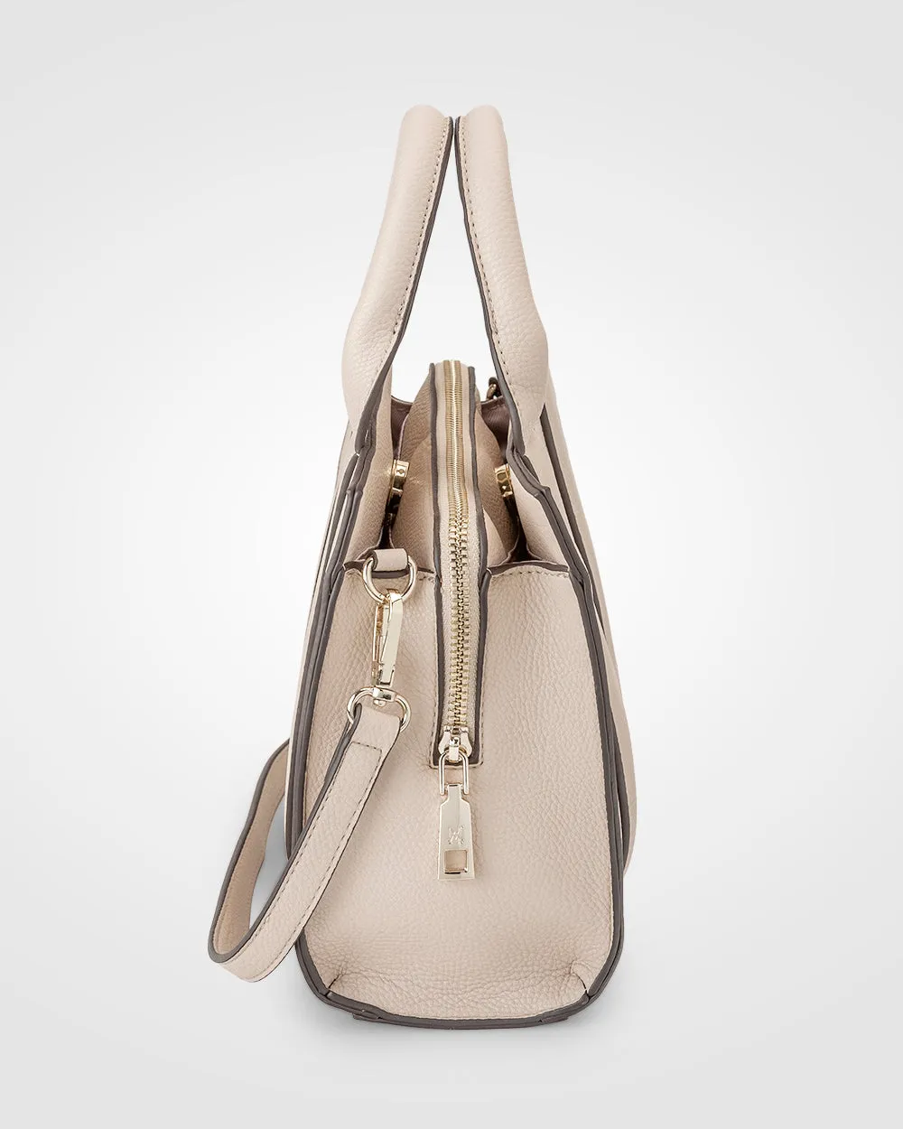Nova Small Grab Tote With Metallic Stripe Strap