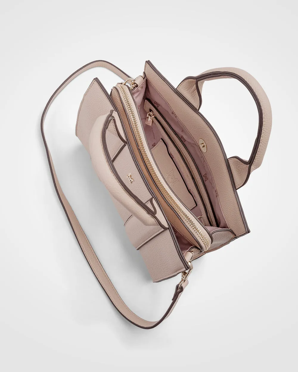 Nova Small Grab Tote With Metallic Stripe Strap