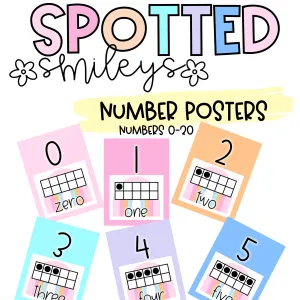 Number Posters | SPOTTED SMILEYS | DIGITAL DOWNLOAD