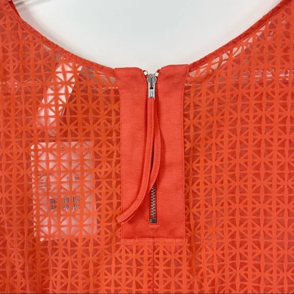 NWT Hanro Switzerland Mathilde Coral Sheer Lounge Pajama Top Size S Loungewear