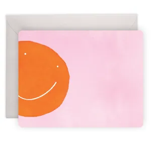 Orange Smiley Flat Notes, Box of 8