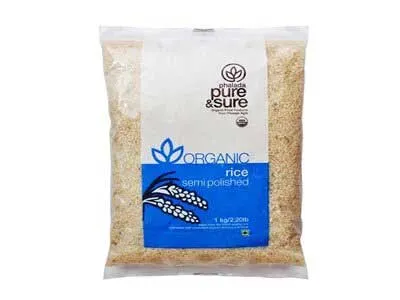 Organic Semi Polished Rice (Pure&Sure)