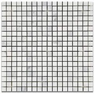 Oriental White - Eastern White Marble 5/8 X 5/8 POLISHED Mosaic Tile - Lot of 50 Sheets