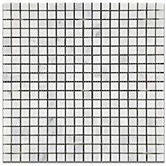 Oriental White - Eastern White Marble 5/8 X 5/8 POLISHED Mosaic Tile - Lot of 50 Sheets