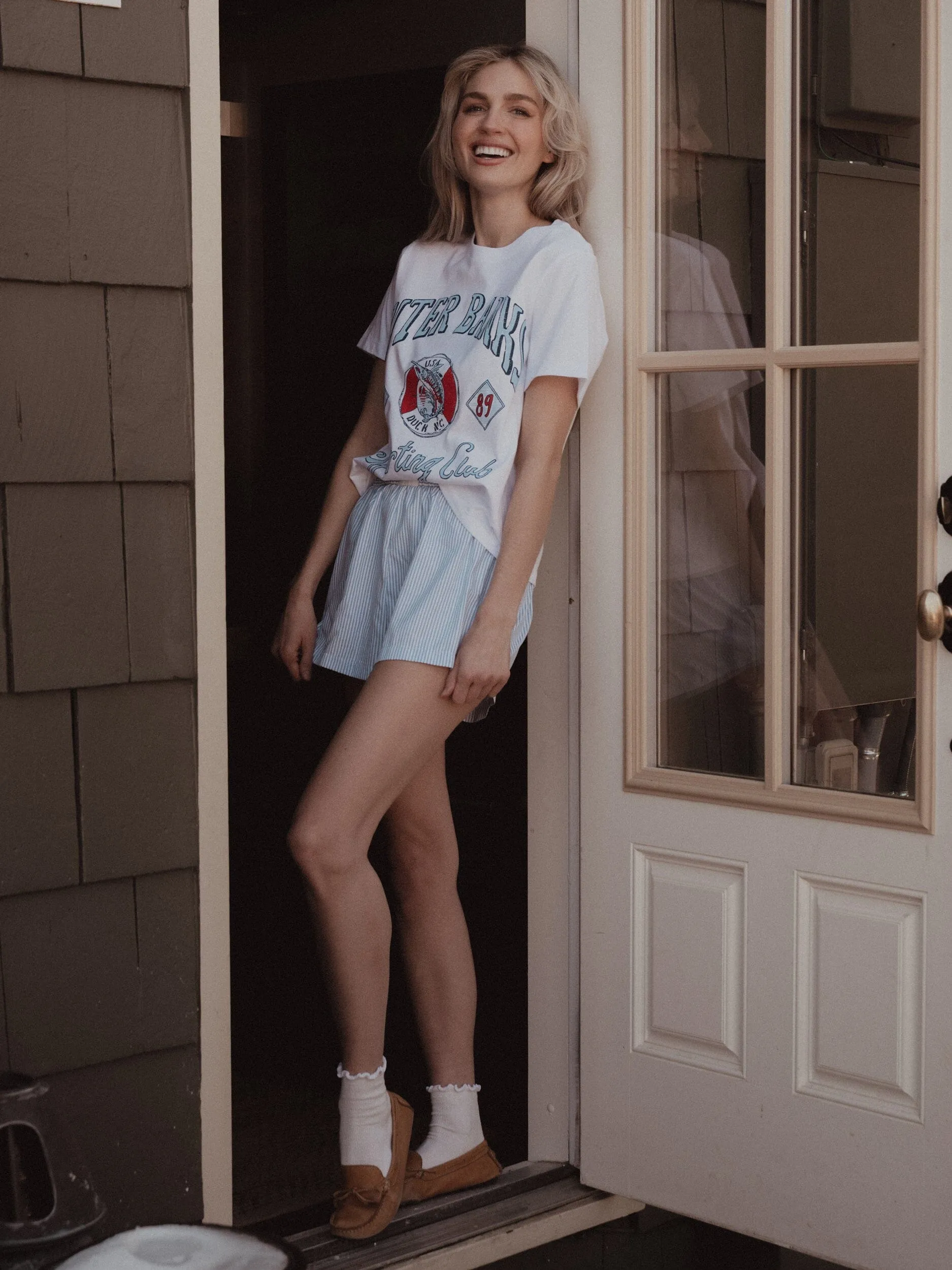 Outer Banks Sporting Club White Ellie Perfect Tee