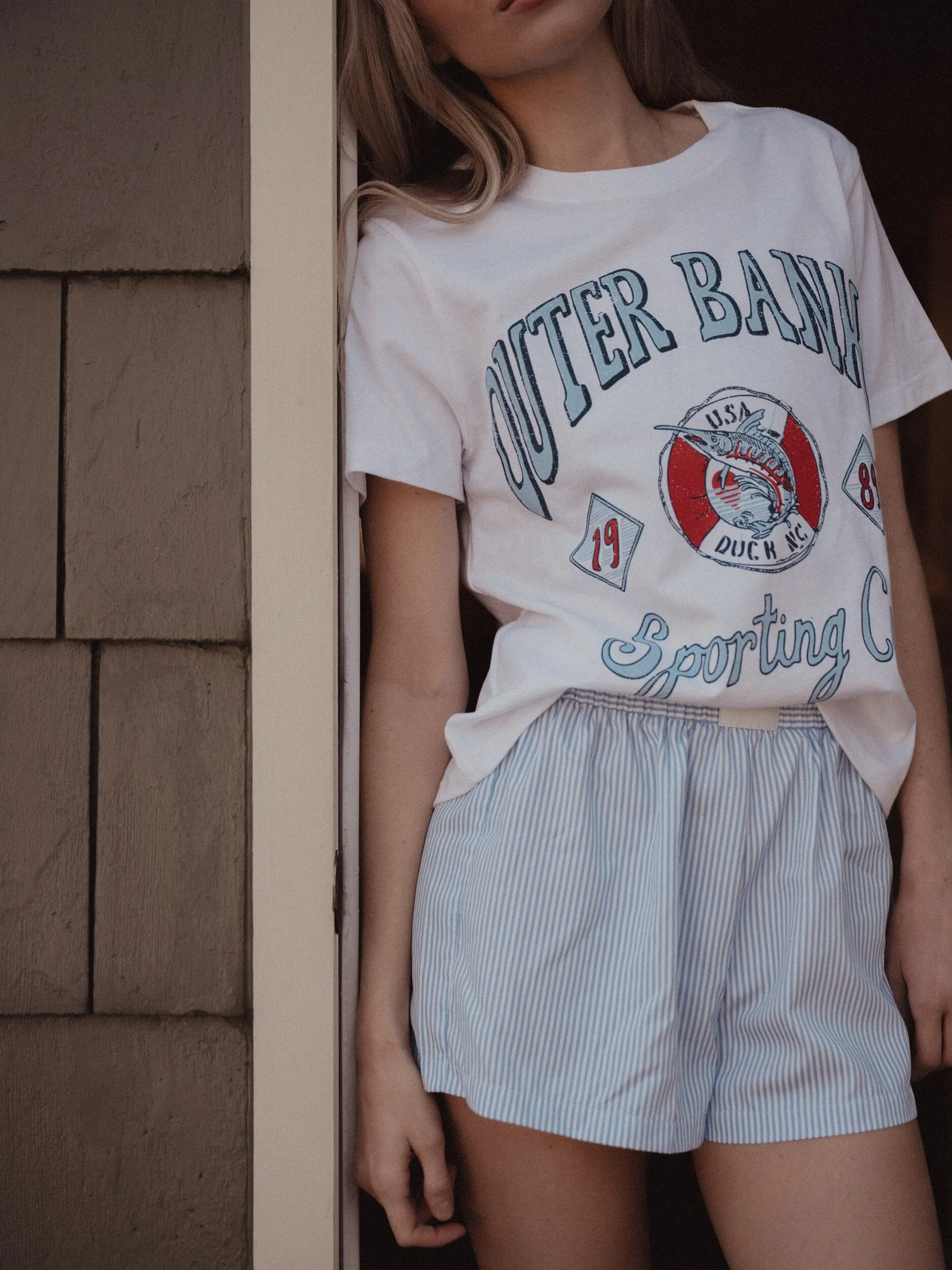Outer Banks Sporting Club White Ellie Perfect Tee