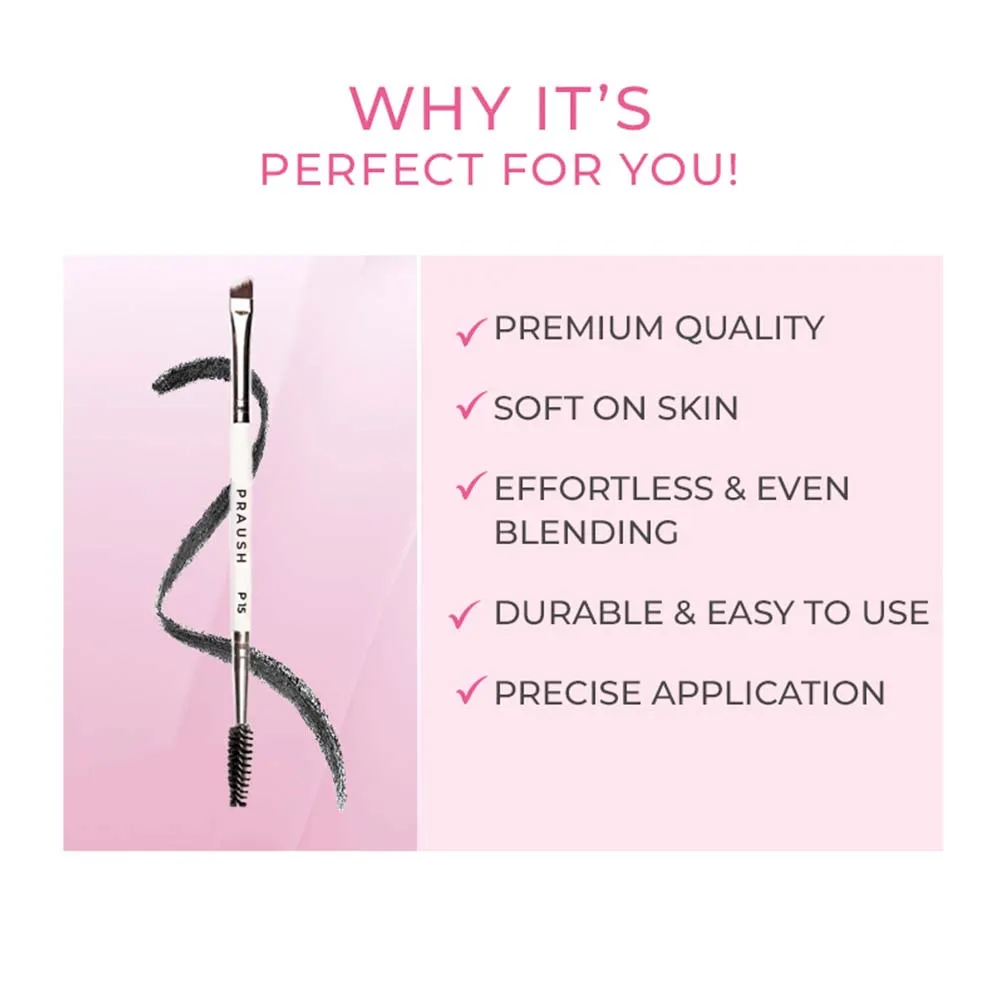 P15 - Brow Spoolie & Angled Brow 2 in 1 Brush
