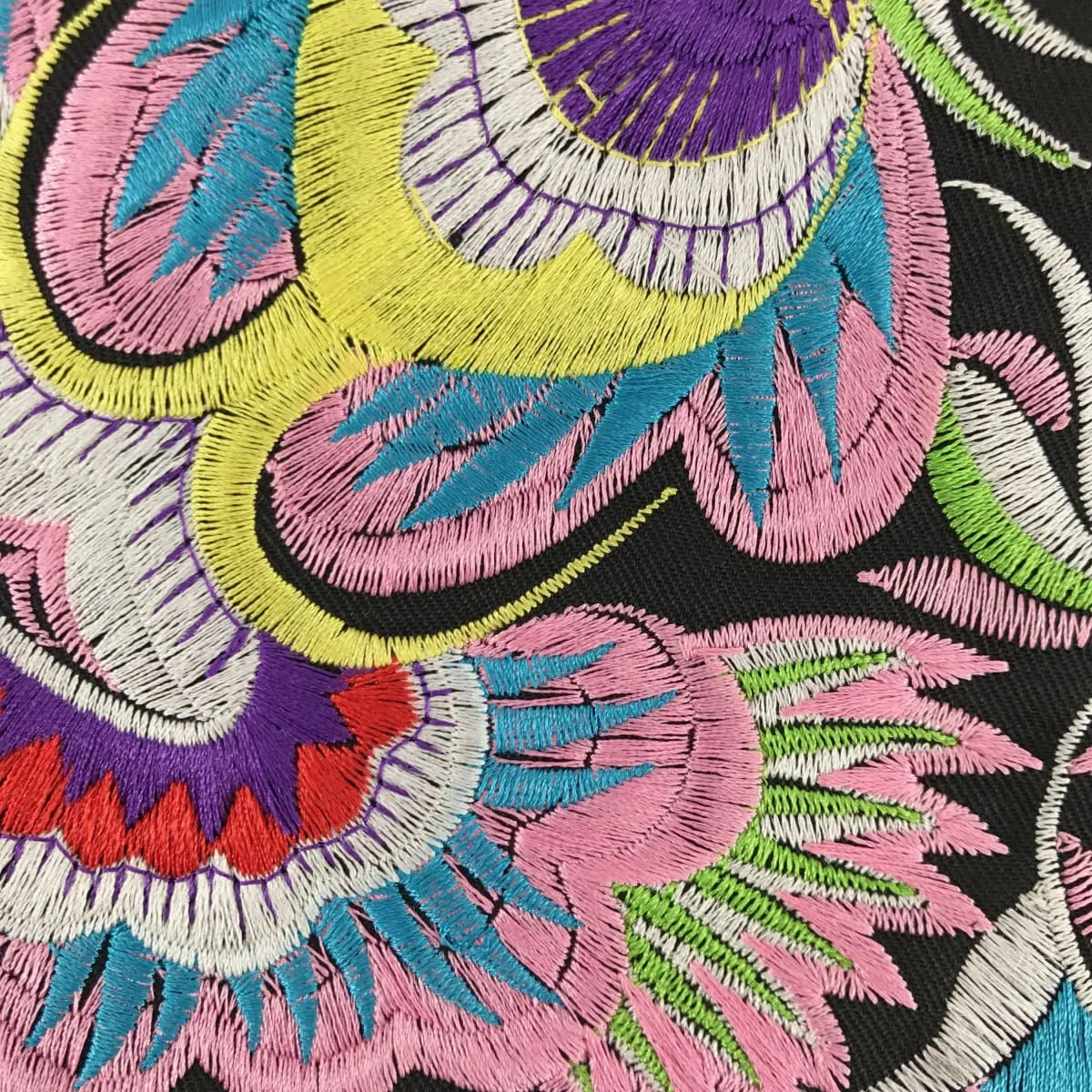 Paradise Flower Embroidered Cotton Clutch