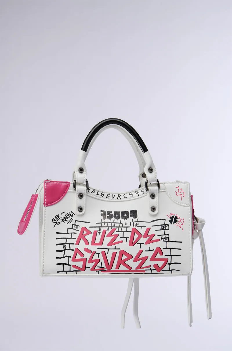 PARIS LOVES ME GRAFFITI PURSE