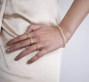 Pave CZ Link Bangle