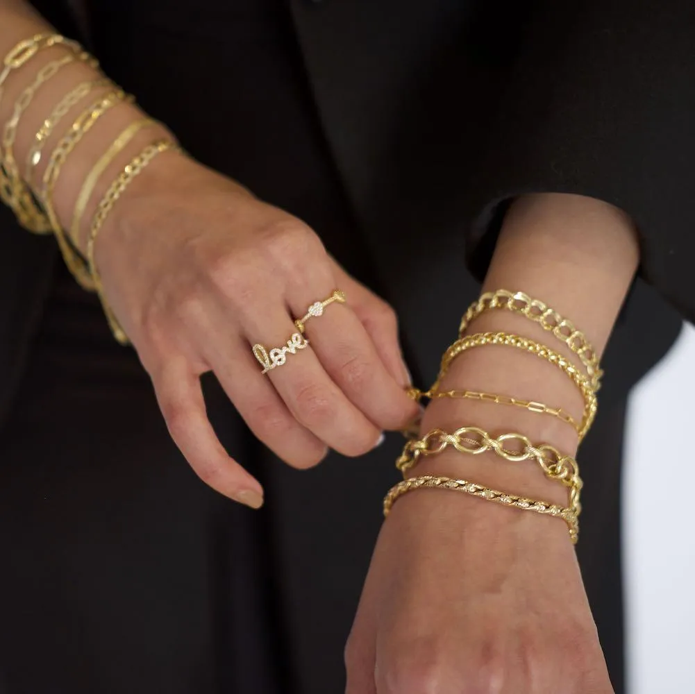Pave Heart Band Ring