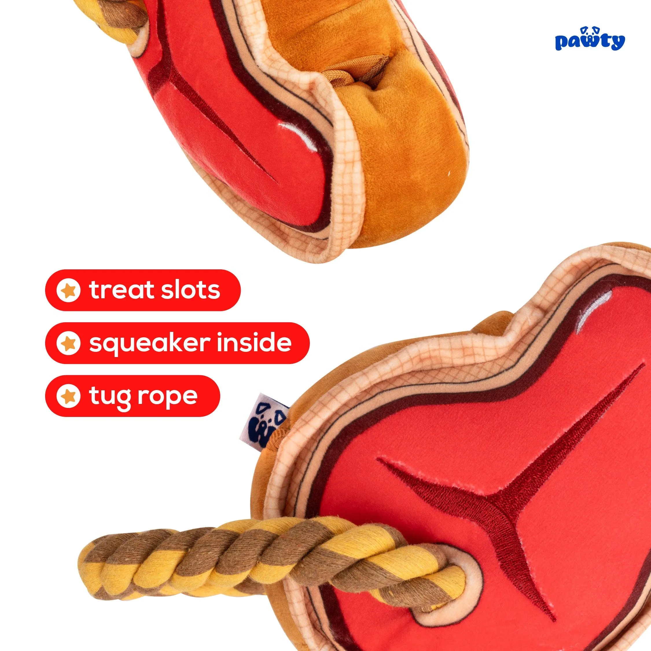 PAWTY Dog Toys - STEAK