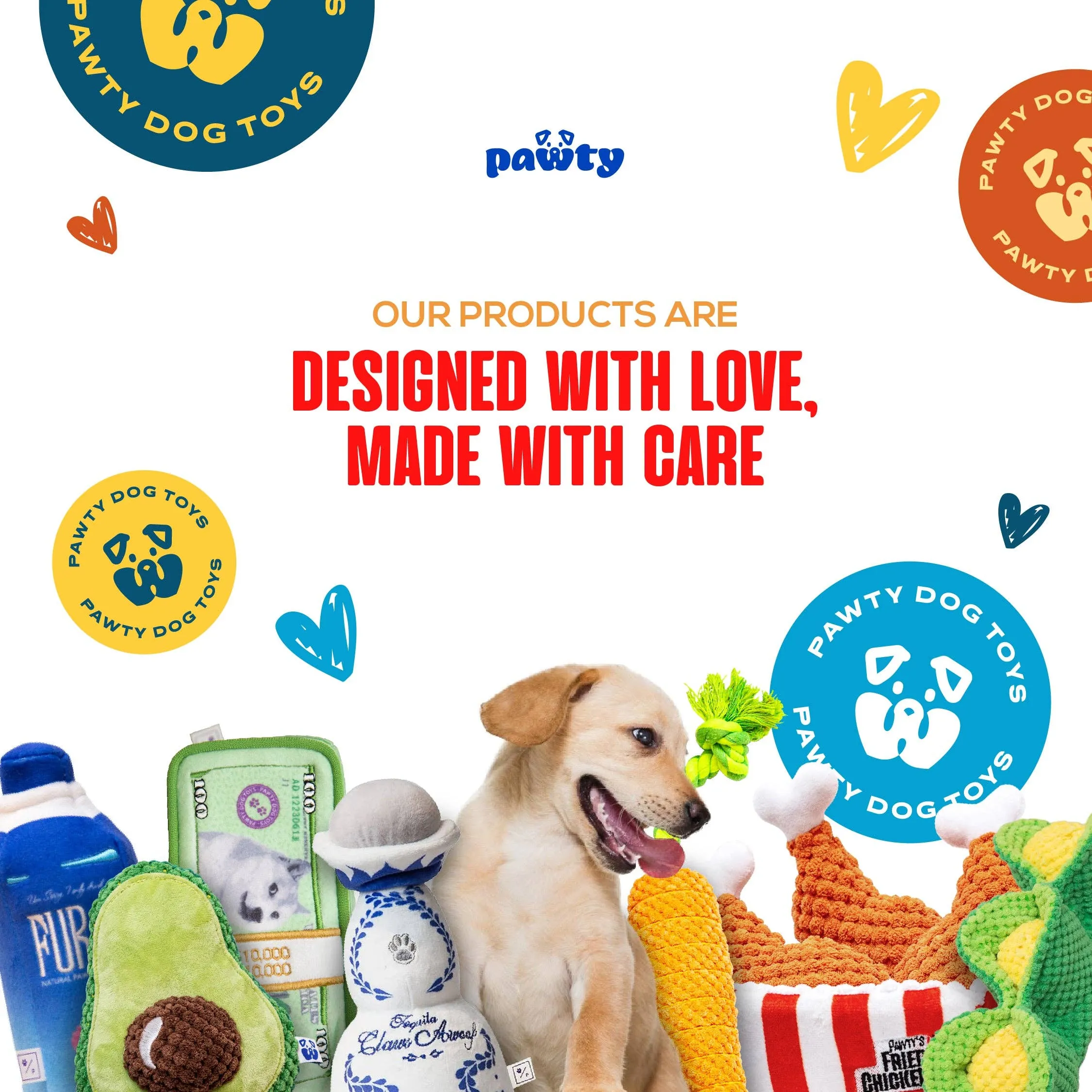 PAWTY Dog Toys - STEAK